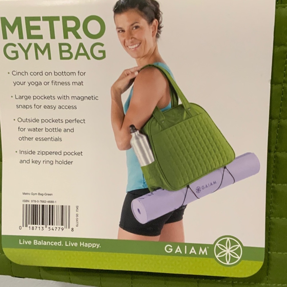 GAIAM Metro Gym Bag in Olive Green - Picture 4 of 5